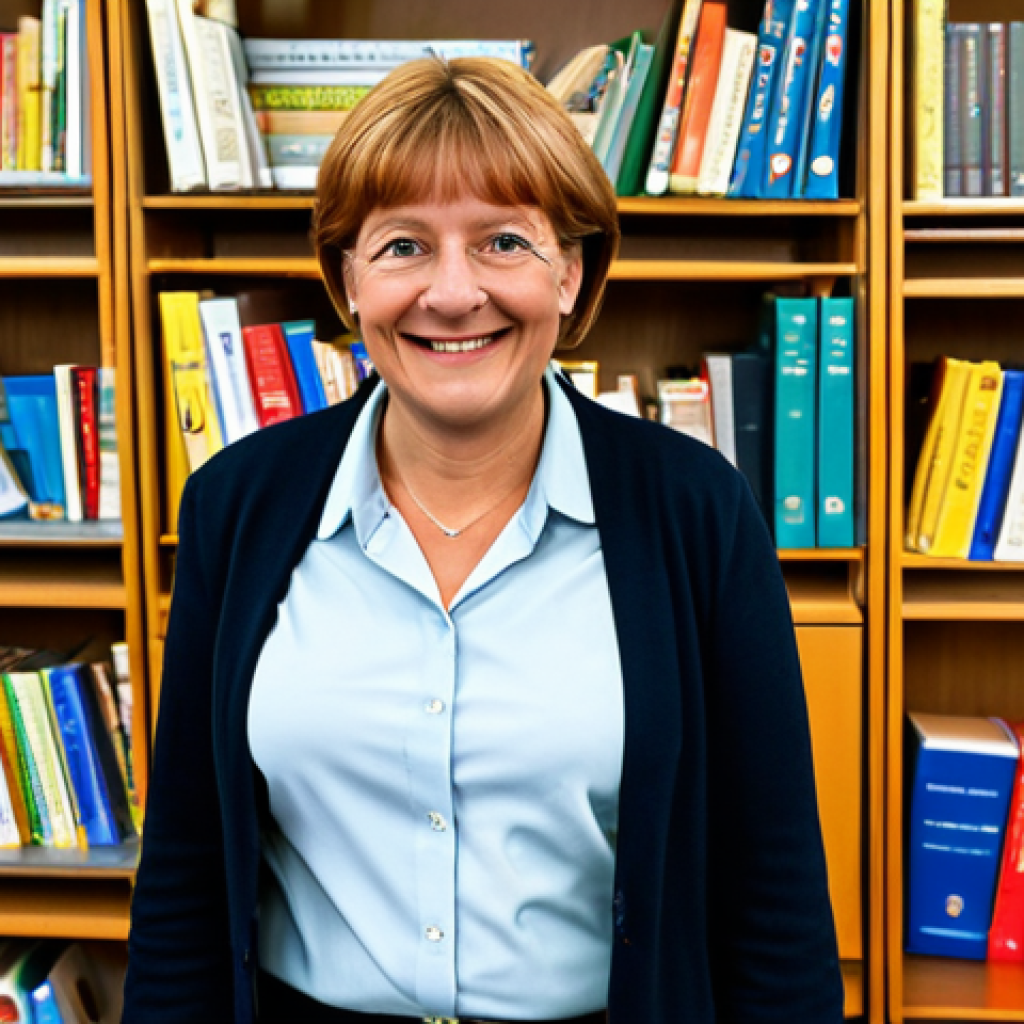 **
"A friendly librarian, fully clothed in professional attire, stands in a brightly lit library filled with books in both standard German and various regional dialects. The scene captures the essence of linguistic diversity in Germany, with subtle visual cues hinting at different regions. Safe for work, appropriate content, perfect anatomy, natural proportions, professional setting, family-friendly."
**