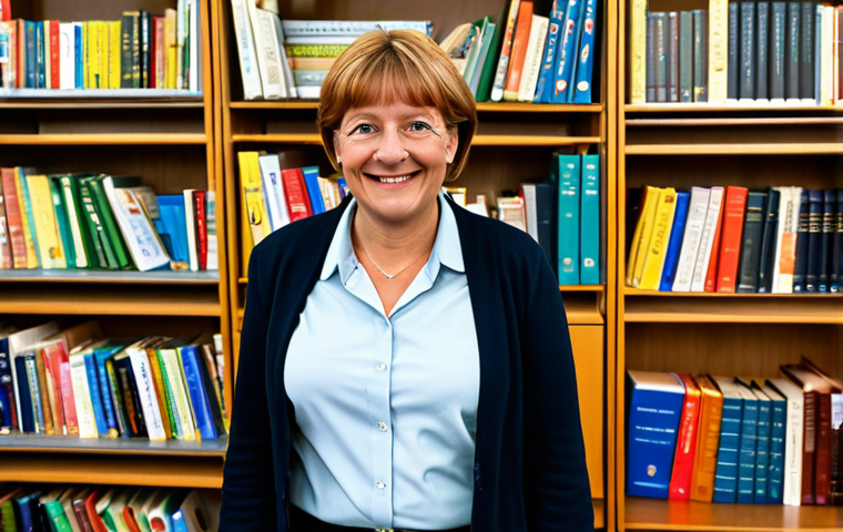 **
"A friendly librarian, fully clothed in professional attire, stands in a brightly lit library filled with books in both standard German and various regional dialects. The scene captures the essence of linguistic diversity in Germany, with subtle visual cues hinting at different regions. Safe for work, appropriate content, perfect anatomy, natural proportions, professional setting, family-friendly."
**
